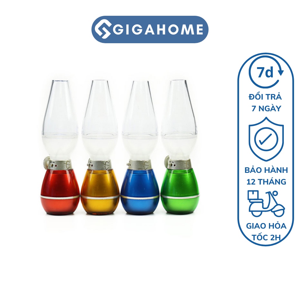 Đèn Dầu Cảm Ứng Điện Tử Led GIGAHOME Thổi Là Tắt, Sạc USB, Dùng Thờ Cúng 2304