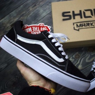 Giày vans old skool đen trắng Cổ thấp