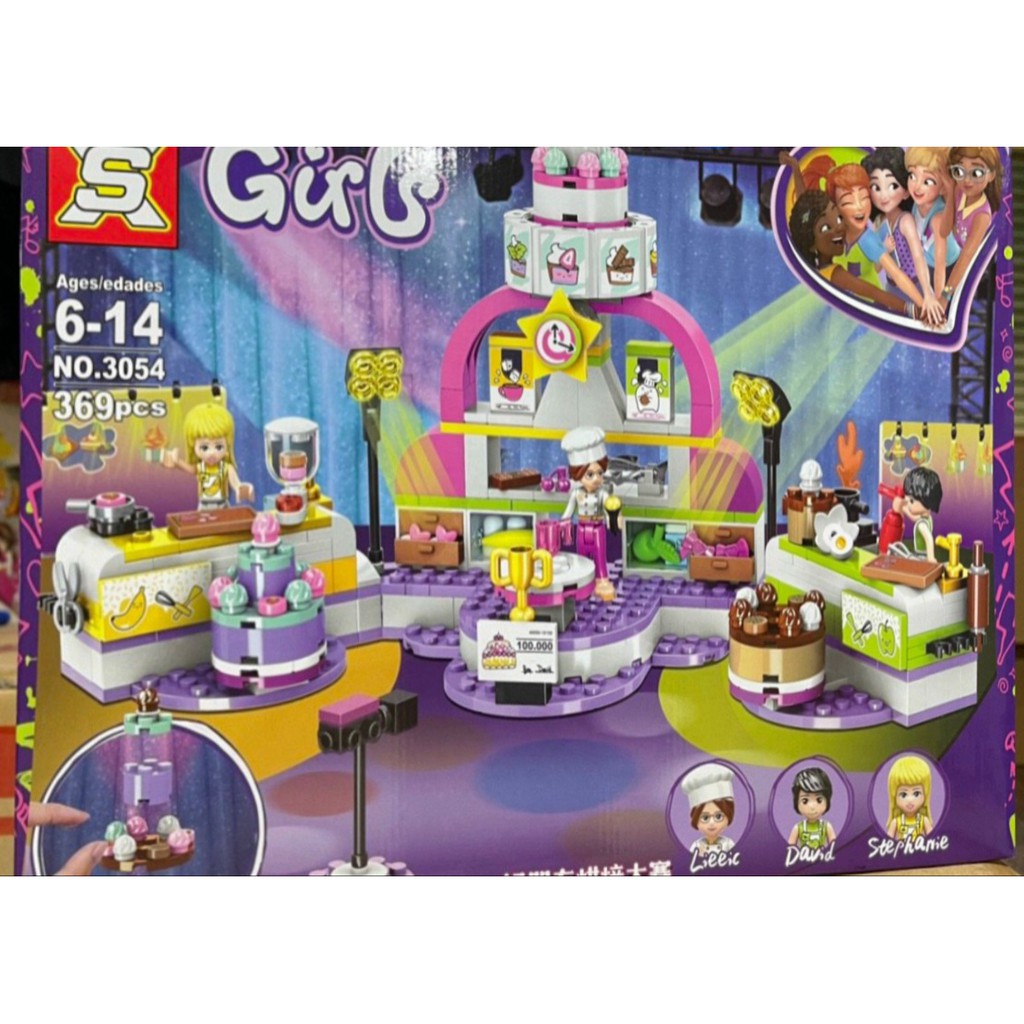 Đồ chơi xếp hình Lego Gird 369 mảnh Siêu đầu bếp Trổ tài làm kem Lieeic Daird Stephrie 3054