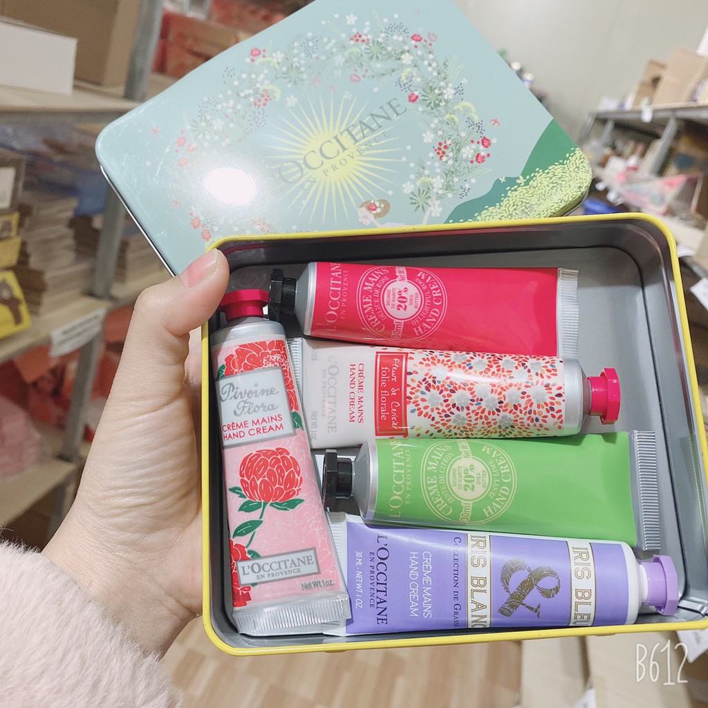 SET 5 KEM DƯỠNG DA TAY LOCCITANE FULL TÚI HỘP THIẾC G110