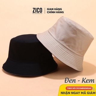 Mũ bucket 2 mặt unisex ZICO MENSWEAR vải kaki dày dặn, nón bucket vành cụp phong cách thời trang 2021