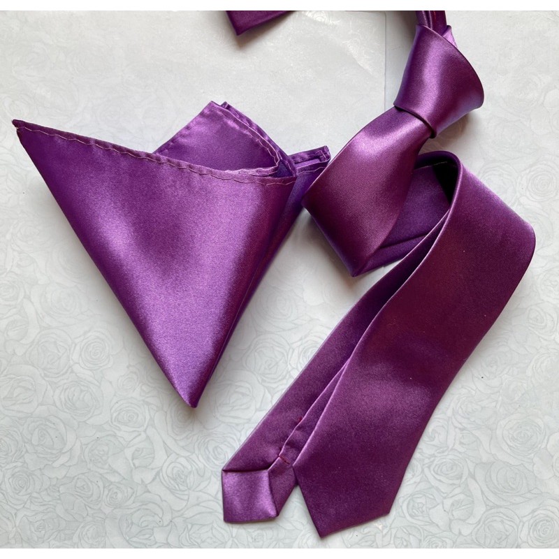 Set Cà vạt bản nhỏ và Khăn áo vest