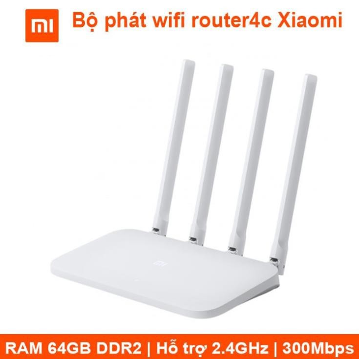 Bộ phát wifi router 4c Xiaomi Modem WiFi Xiaomi 4C 4 Râu Router R4CM
