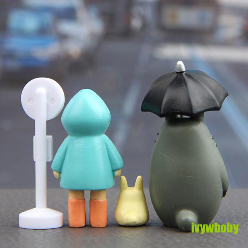 Set 4 mô hình nhân vật phim hoạt hình My Neighbor Totoro kích thước 3-5cm