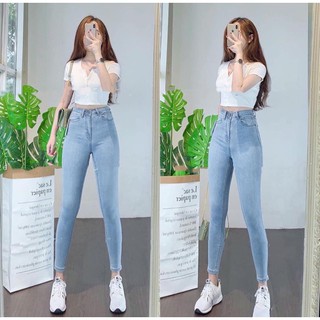 Quần skinny jeans vnxk dáng lửng , quần ống ôm 90p