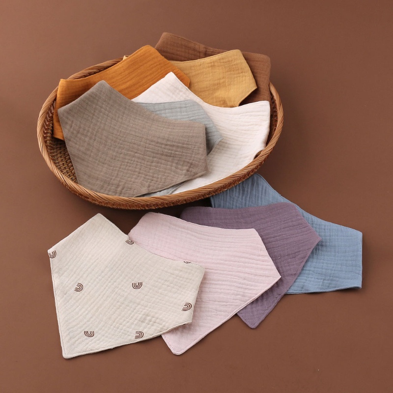 Yếm Ăn Bằng Cotton Mềm Mại Cho Bé Sơ Sinh