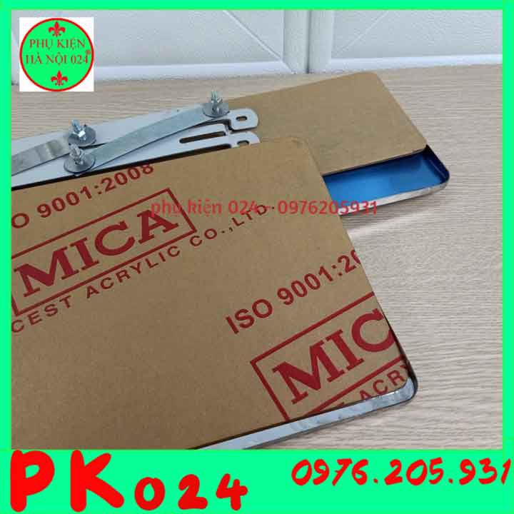 [Biển Số Ô Tô] Bộ Khung Biển Số Ô Tô Inox Trước Sau Kèm Mica Đủ Pát Và Ốc mẫu Cũ