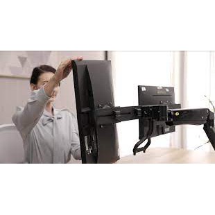 Giá Treo Màn Hình Máy Tính Kẹp Bàn 2 Màn Hình - NB32 - [ Phù Hợp MH 24&quot; - 32&quot; ] - Hàng Chính Hãng - Model 2021