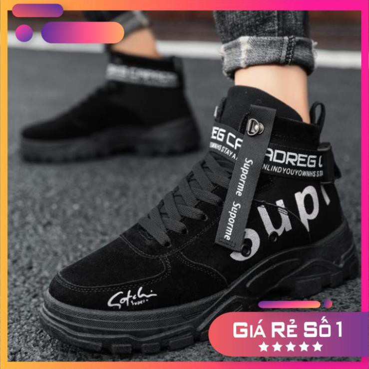 Giày nam cao cổ SUP kiểu dáng mạnh mẽ cá tính phong cách bụi bặm có đai điểm nhấn nổi bật Sale 11 ' > ₐ : *