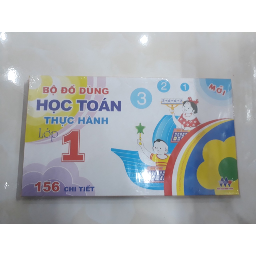 Bộ đồ dùng học Toán thực hành lớp 1- Bộ thực hành 156 chi tiết