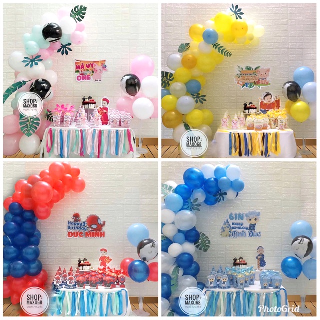 Set trang trí sinh nhật cho bé