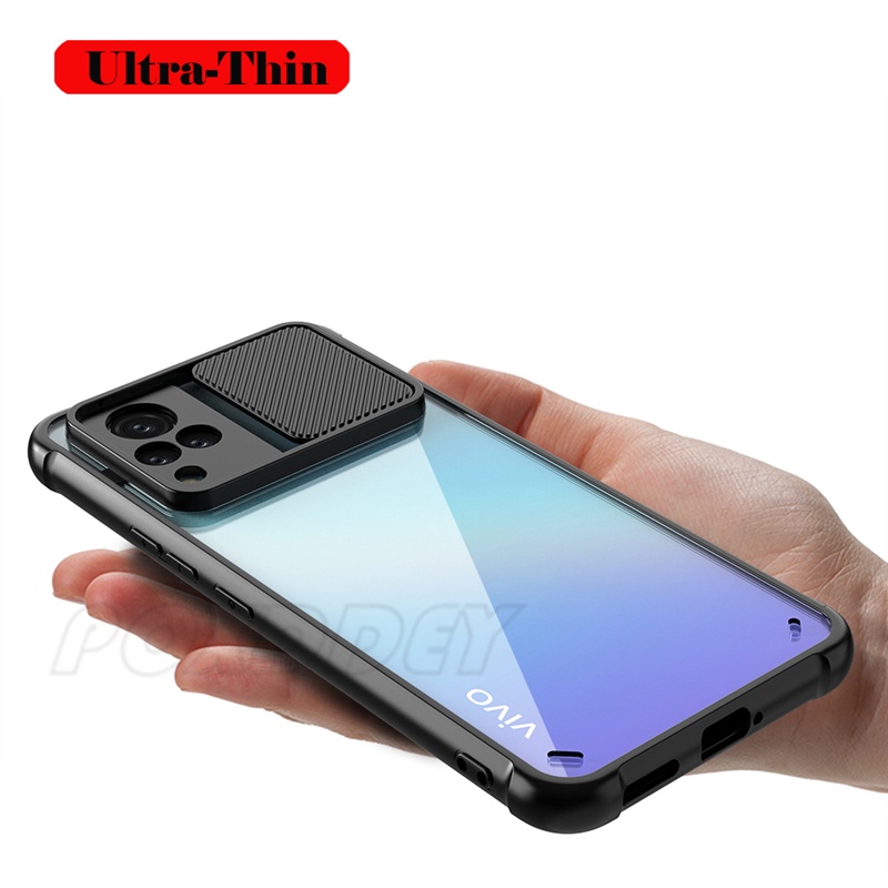 Ốp Điện Thoại Nắp Trượt Bảo Vệ Camera Cho Vivo Y15S Y15A Y11 Y12 Y15 Y17 Y21 Y21S Y33S Y20 Y20S Y31 Y51 Y20 V20 SE V21 V21E 4G