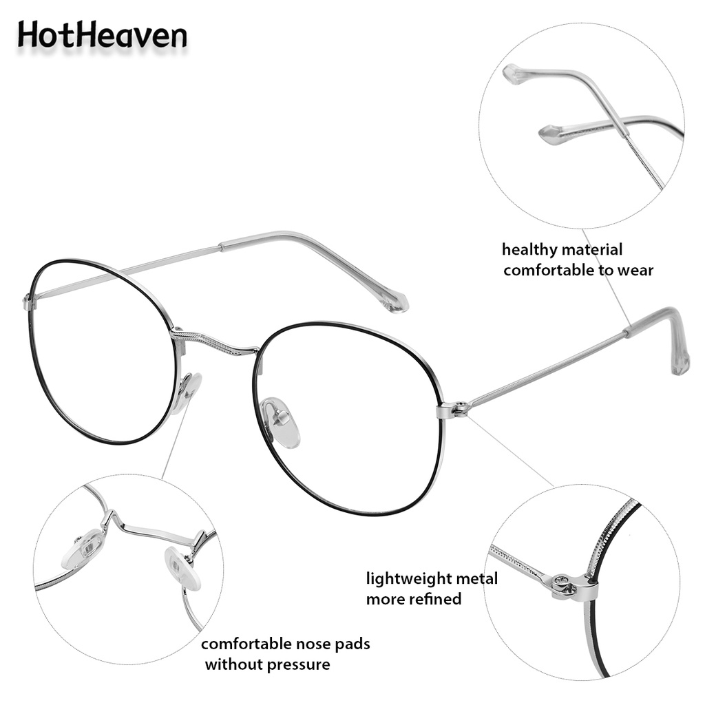 Kính Mát Gọng Oval Chống Tia Bức Xạ Ánh Sáng Xanh 3 Phong Cách Unisex