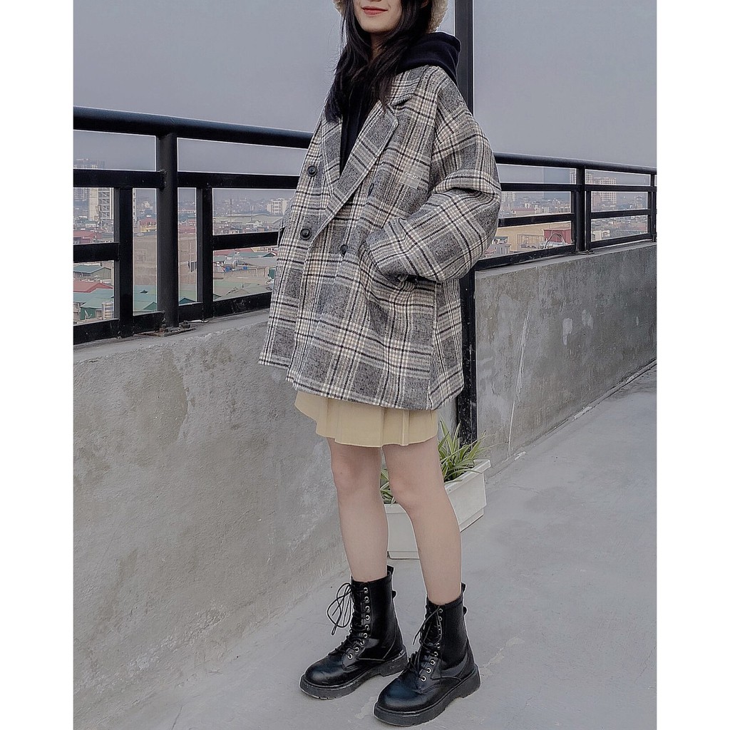 Áo khoác dạ kẻ Blazer - Made by | BigBuy360 - bigbuy360.vn