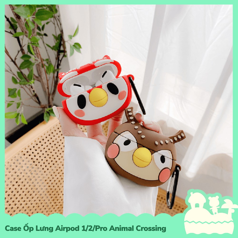 [Sẵn VN - NowShip] Case Ốp Lưng Air_Pod 1 / 2 / Pro Gel Silica Kiểu Dáng Village Game Animal Crossing Horizons