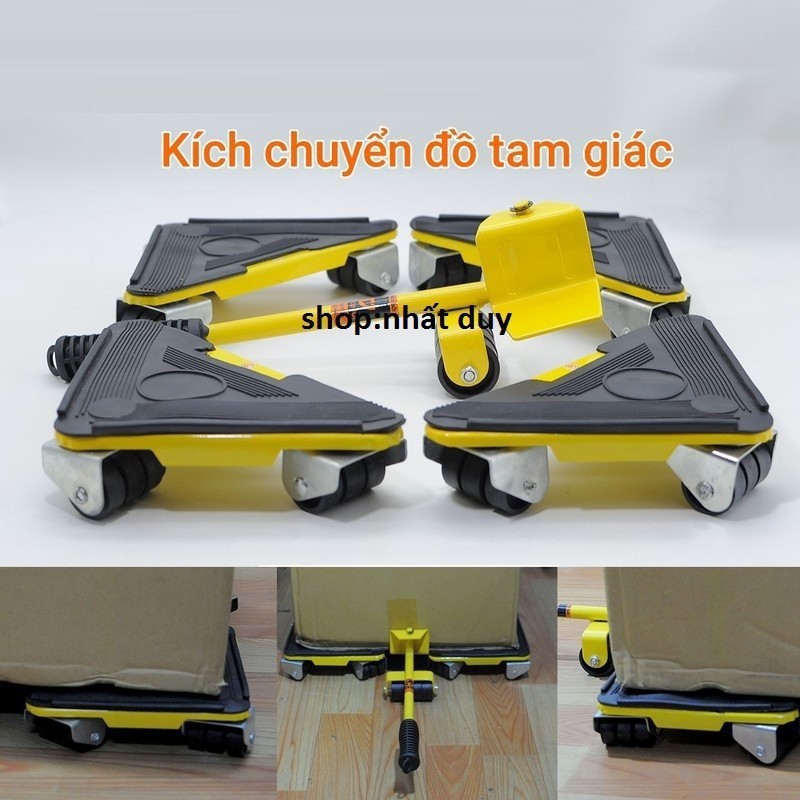 Bộ dụng cụ hỗ trợ nâng và di chuyển đồ đạc tam giác 40 bánh