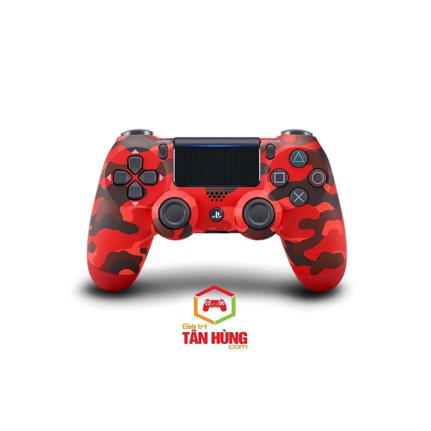 Tay Cầm PS4 Slim Pro DualShock 4 Đỏ Camo Red Camouflage CH BH 3-12 Tháng