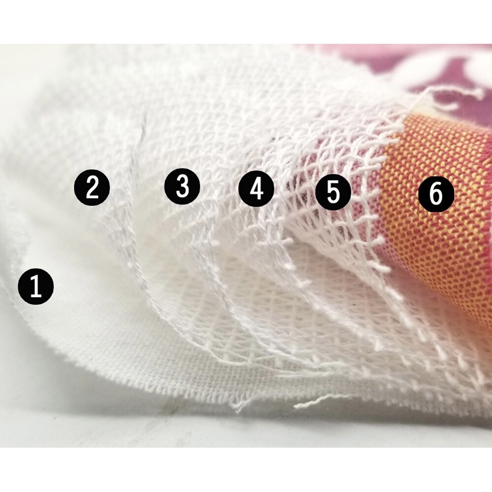 Yếm tròn 6 lớp vải xô, dùng được 2 mặt, vải sợi tre cao cấp cho bé