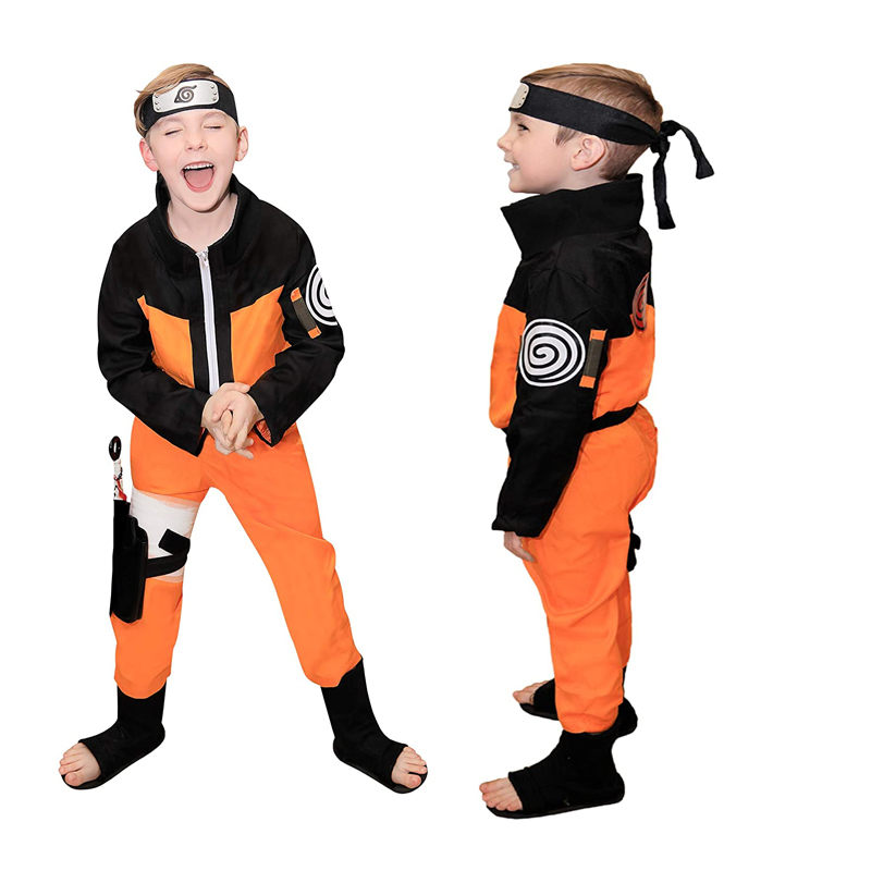 Trang phục hóa trang Naruto có tóc giả với băng đô độc đáo cho người lớn và trẻ em