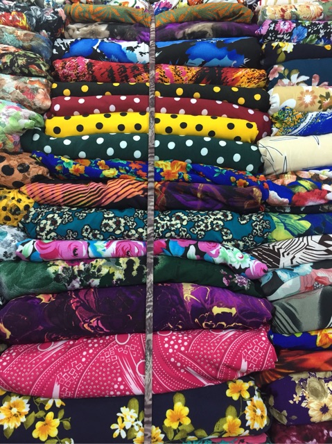 Vải thun may đồ bộ, may đầm thời trang trung niên