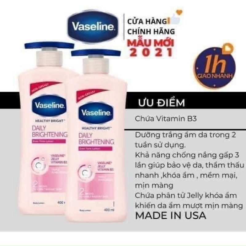 SỮA DƯỠNG THỂ VASELINE HỒNG - MỊN &amp; TRẮNG DA 725ml