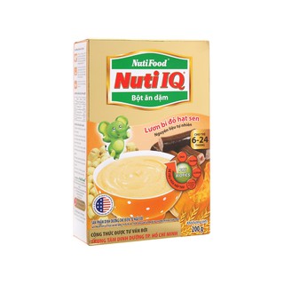 Bột ăn dặm Nuti IQ Lươn bí đỏ hạt sen 200g