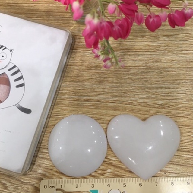 [Tròn 4cm, tim 4*4.5cm] Phôi nhựa làm cột tóc