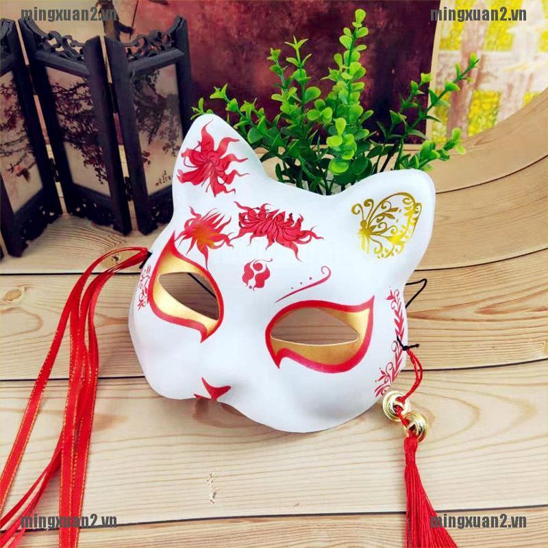 Mặt Nạ Hóa Trang Halloween Vẽ Tay Phong Cách Nhật Bản