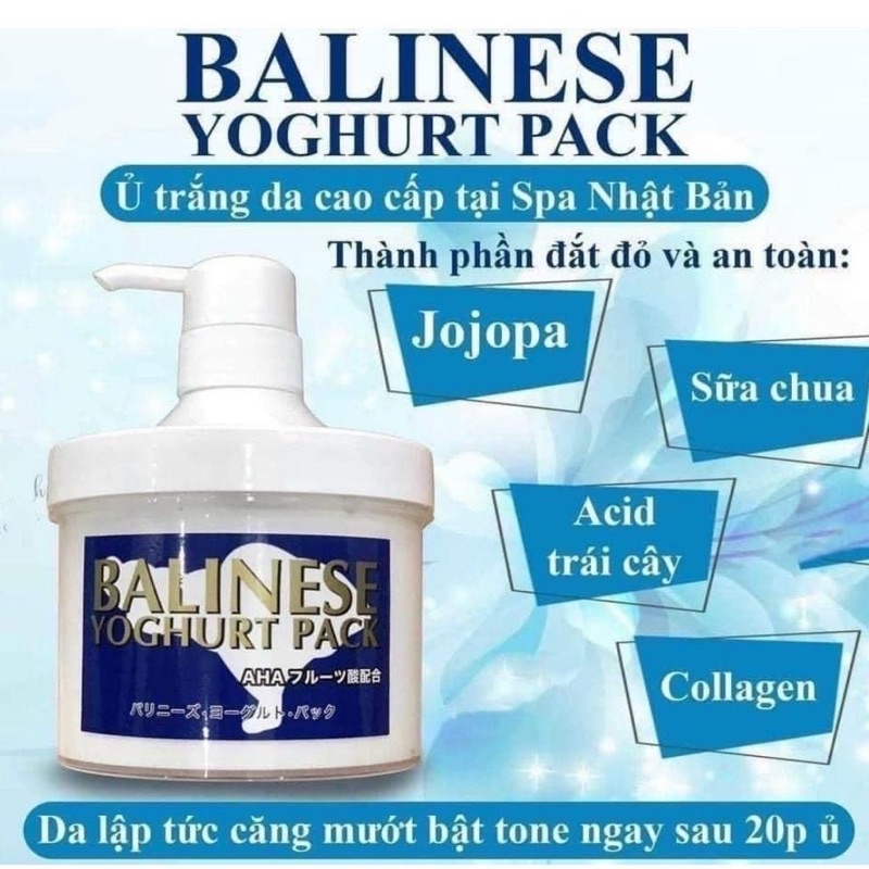 Ủ trắng body sữa chua Balinese Yoghurt Pack Fujicosmetic 500g