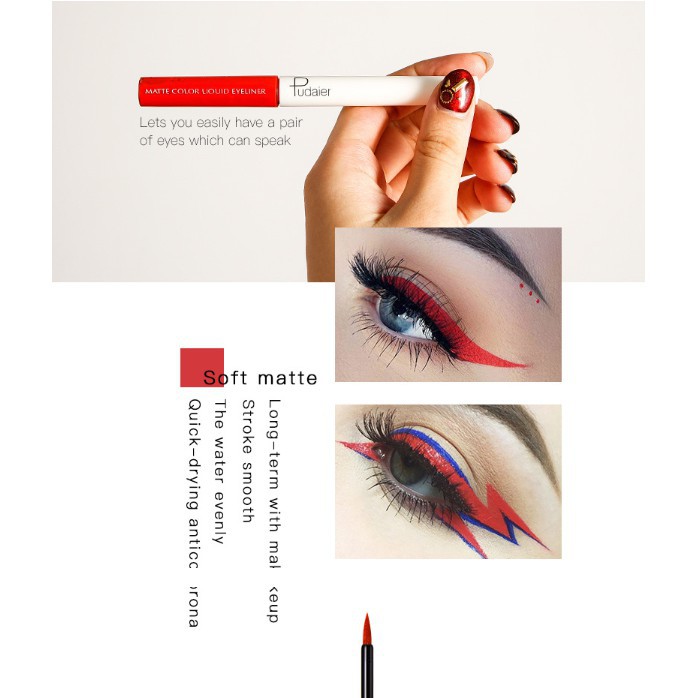 Bút kẻ mắt nước PUDAIER 15 màu tùy chọn 11.6 g | BigBuy360 - bigbuy360.vn