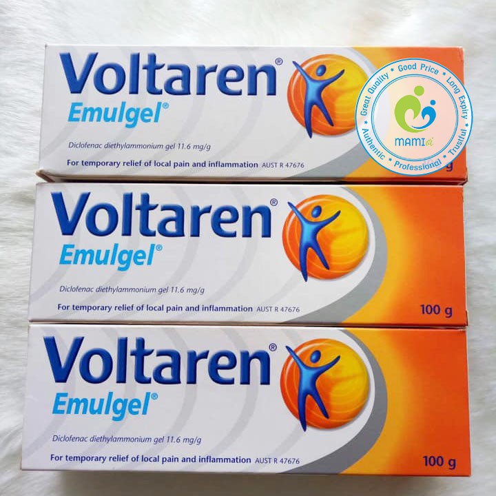 Gel (100g) bôi giảm đau mỏi cơ, bong gân, nhức khớp Voltaren Emulgel, Úc