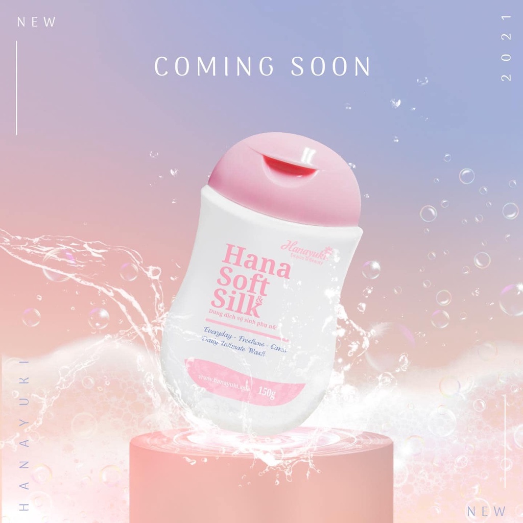 Dung dịch vệ sinh Hana soft silk Xanh HỒNG mẫu mới