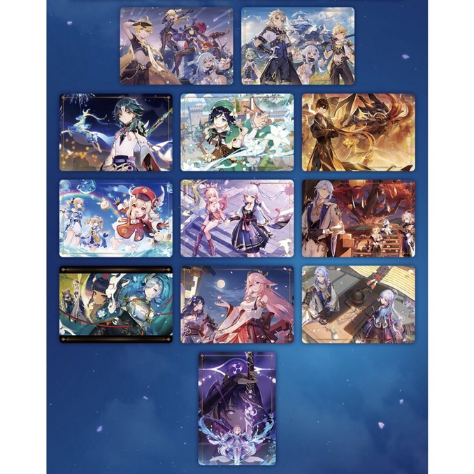 Thẻ metal trò chơi genshin impact- vol 2