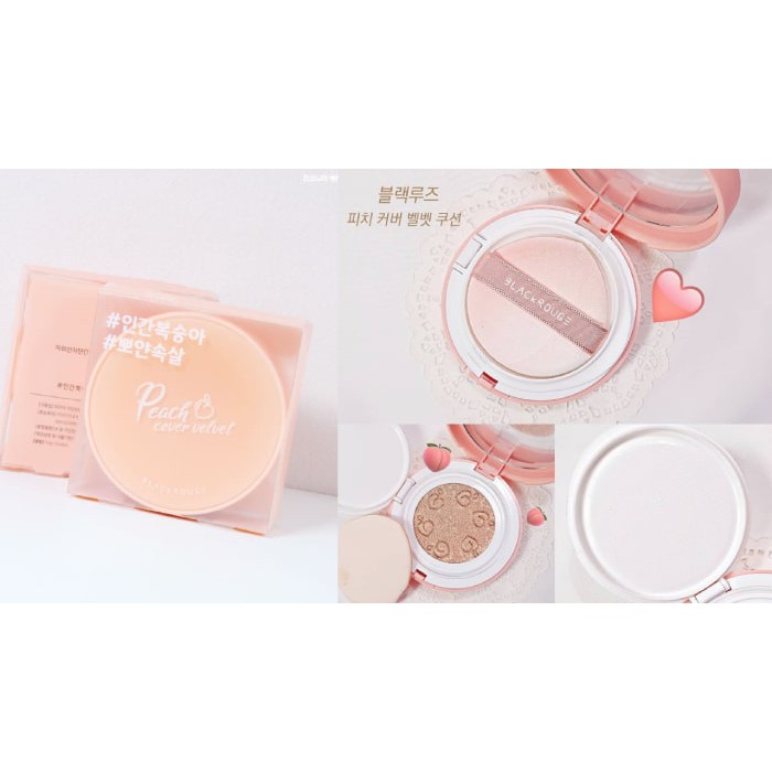 Phấn Nước Trái Đào Black Rouge Peach Cover Velvet Cushion