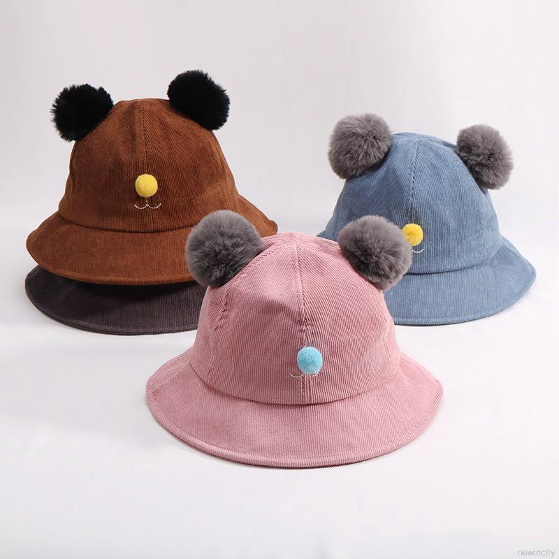 Mũ nồi phối tai gấu xinh xắn cho bé