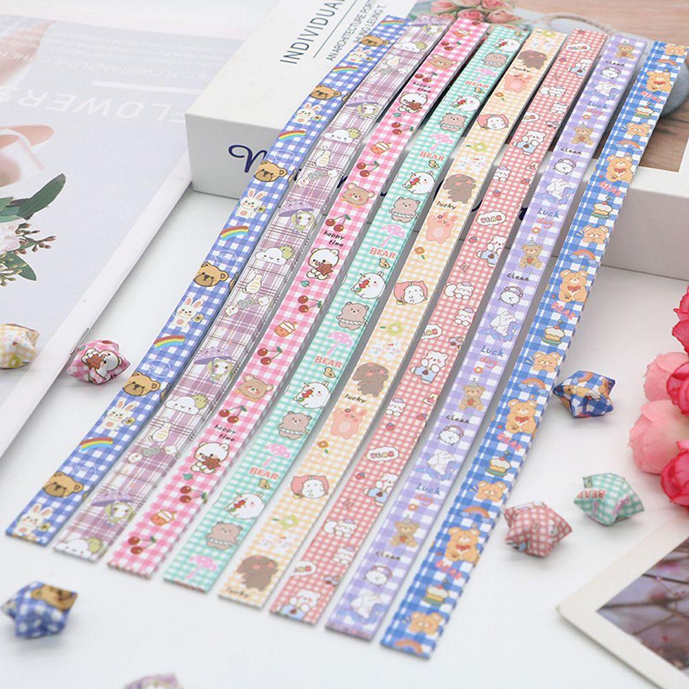 Giấy Gấp Origami Họa Tiết Ngôi Sao May Mắn Dùng Trang Trí