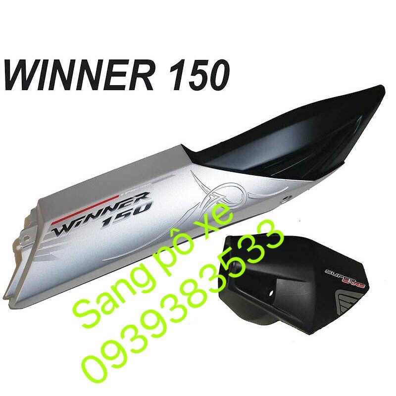 BỘ ỐP PÔ + CHỤP ĐÍT PÔ WINNER 150 BẠC ĐEN CAO CẤP BỀN ĐẸP