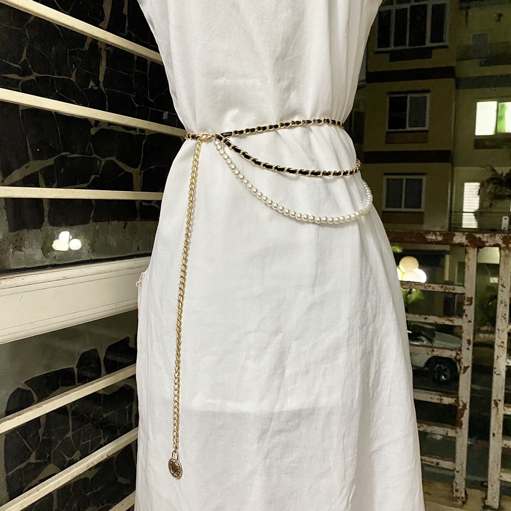 Đai váy nịt đầm Xích ngọc 3 hàng thời trang