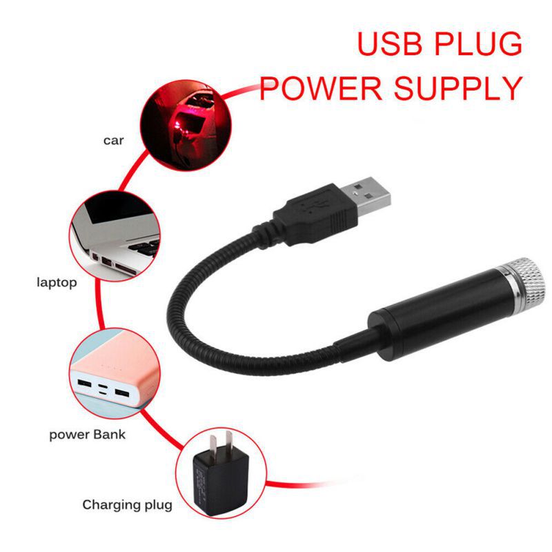 Đèn Led Usb Gắn Trần Trang Trí Nội Thất Xe Hơi