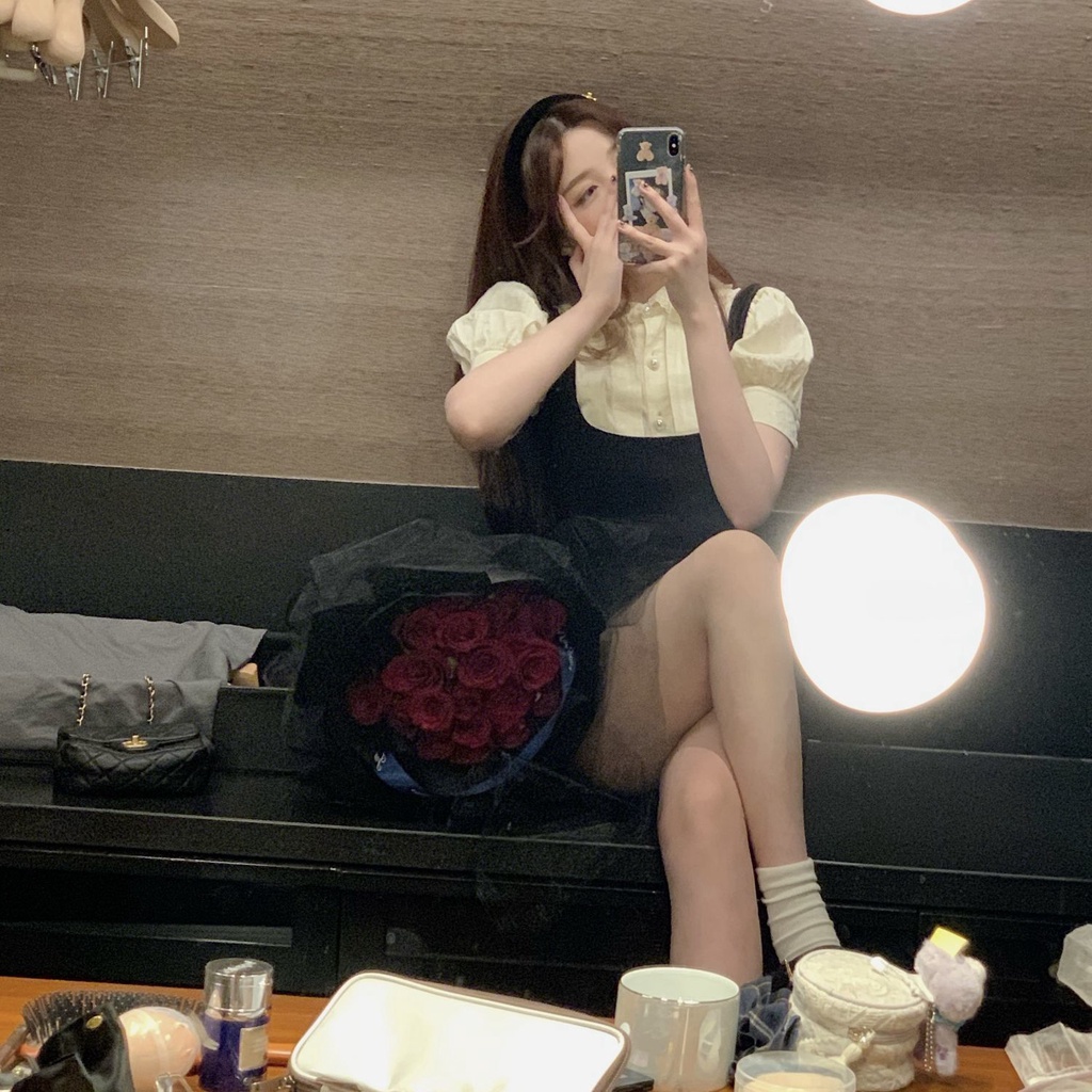 Bộ Áo + Đầm Hai Dây Ôm Dáng Phong Cách Mới 2021