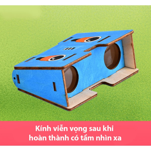 Bộ đồ chơi tự làm kính viễn vọng khúc xạ (ống nhòm) bằng gỗ – DIY Wood Steam