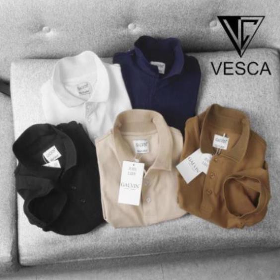 áo Polo nam Galvin vải cá sấu Cotton co giãn cao cấp dệt bo lưới chuẩn form cổ bẻ tay ngắn 25 - Leo Vatino E4 | BigBuy360 - bigbuy360.vn