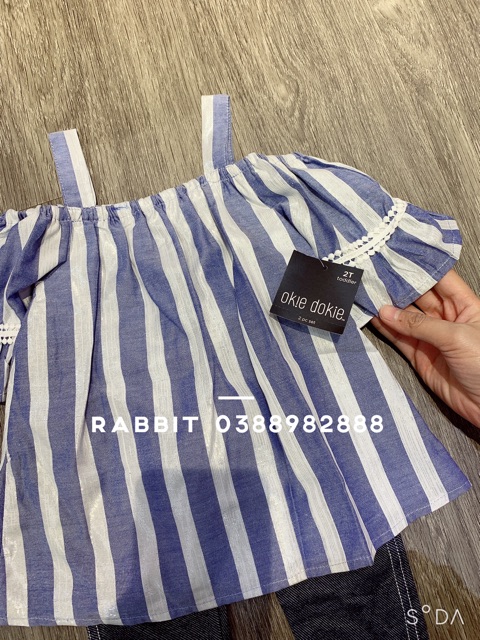 Bộ Okie Dokie áo 2 dây quần giả jean( hàng sale ko đổi trả)