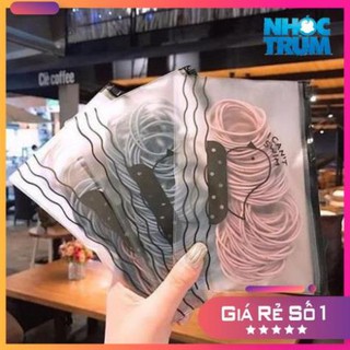 Thun cột tóc nhiều màu - loại tốt set 3 dây