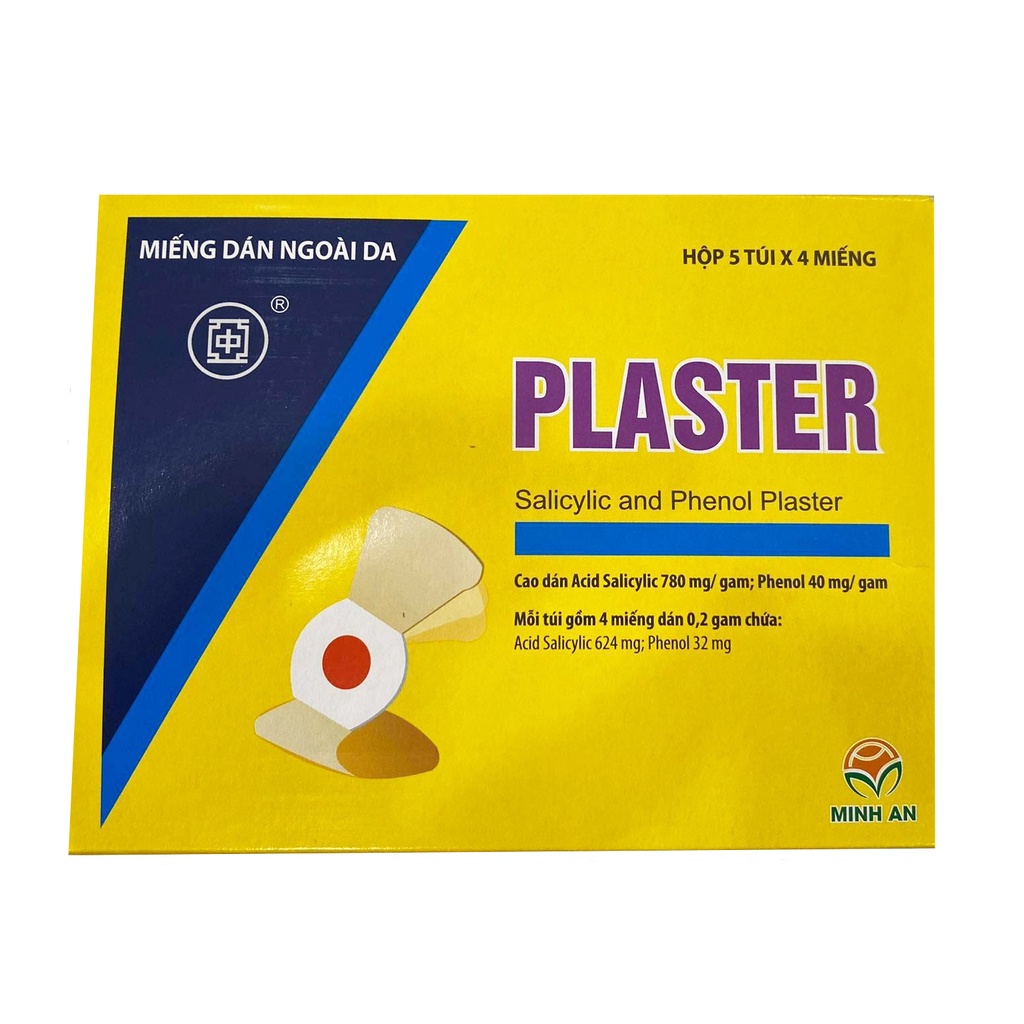 Miếng dán mụn cơm Plaster - Hộp 5 túi 4 miếng