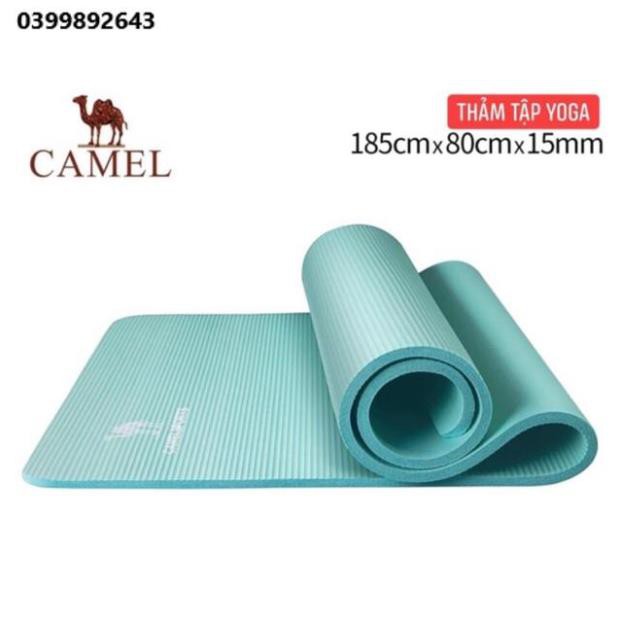 Thảm tập YOGA hiệu CAMEL (KT 185*80m dày 1,5cm ) có kèm hình có ảnh thật minh hoạ