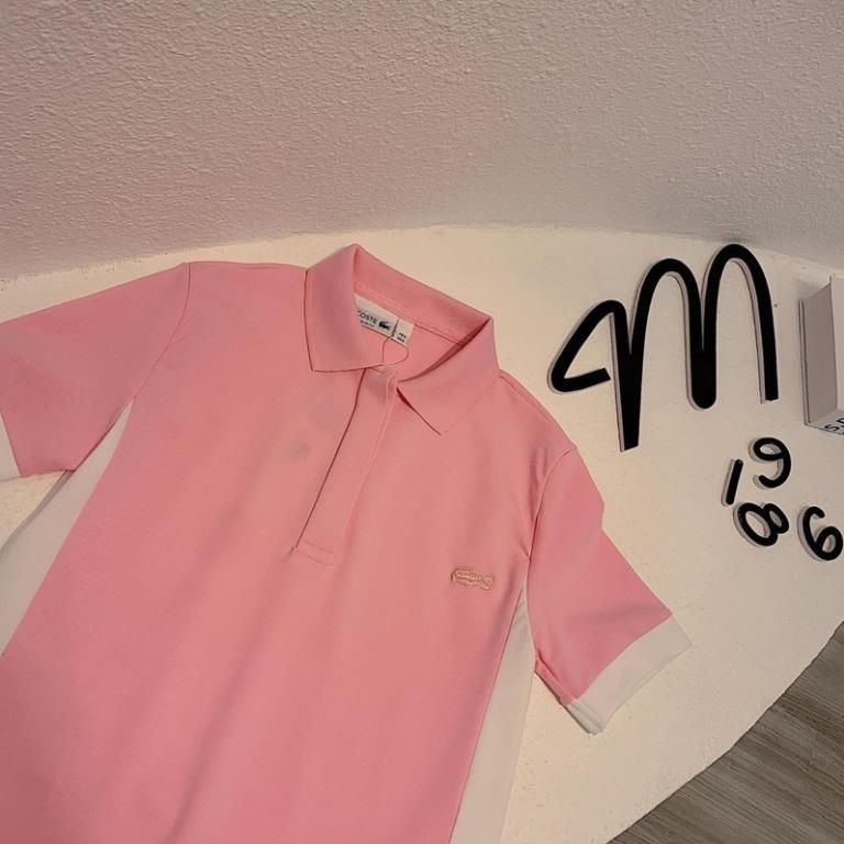 ÁO POLO NỮ LCT HỒNG PHỐI TRẮNG