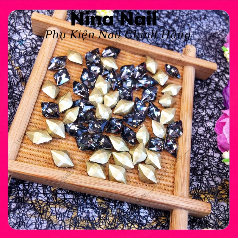 Đá Khối Gắn Móng ,Đá Khối Nail Mã DG size 9*14mm Siêu Sáng