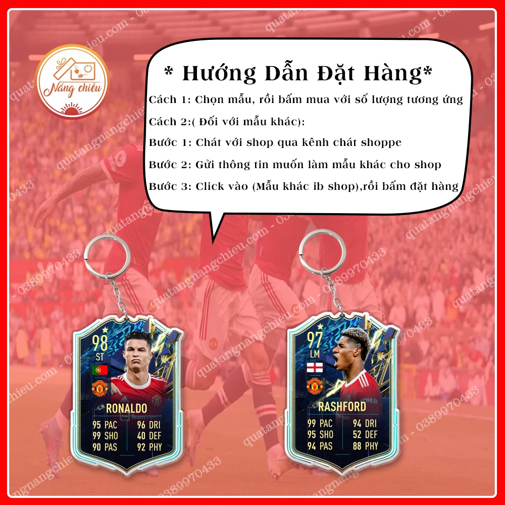 Móc Khóa Varane, CLB bóng đá Manchester United ☘️MÓC KHÓA THẺ CẦU THỦ☘️