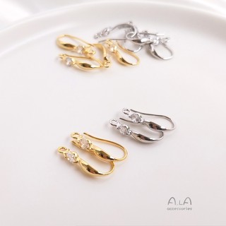 Màu Sắc Khuyên Tai Mạ Vàng 18K Đính Đá Zircon 14K Độc Đáo